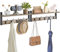YMYNY HWS004Y-2 Lot de 2 porte-manteaux muraux avec 10 crochets, étagère murale flottante avec porte-chapeaux, pour cuisine, chambre à coucher, salle de bain, gris argenté, 120 x 11 x 19,5 cm