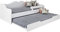 BDW - Kinderbett - Einzelbett mit Lattenrost, Matratze, Schublade, Rausfallschutz, Stauraum - Ausziehbar - Schlafsofa, Gästebett, Klappbett - Kinder-/Jugendzimmer - 180x80cm - Weiss