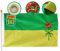 MIDLE Sk Saskatchewan Flagge, doppelseitig, 90 x 150 cm, groß, für den Außenbereich, bestickte Prärielilie und Wappen, vierfach genähte Fliegenenden, Hausdekoration, Kanada-Provinzbanner