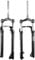 Criblor MTB-Federgabel, 66 x 10,2 cm, Mountainbike, Schneegabel, fette Fahrradgabel, mechanische Gabeln, Verriegelung, Federgabel, Aluminiumlegierung, passend für 10,2 cm Reifenspreiz, 135 mm
