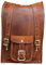 american blue Leder Motorrad Satteltasche - Werkzeugtasche - Braun