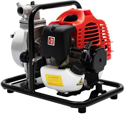 Tagtuell Benzin Wasserpumpe mit Max. Geschwindigkeit 6500r/min und max. Förderhöhe 30m Gartenpumpe Teichpumpe, Gartenpumpe