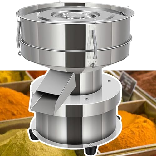 Automatic P-o-w-d-e-r Sifter Electric Flour Sifter Automatic Sieve Shaker Vibrating Sifter Electric Sifter for Baking Vibrating Sieve Machine with 60 Mesh Sieve