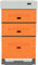 LYSON Bienenstock Styropor Dadantbeute Dadant Blatt Beute OPTIMA Bienenstock-Set mit niedrigem Varroa-Kunststoffboden (ORANGE) für die Selbstmontage (Passende Rahmen: 47×43,5x30cm ; 47×43,5x15,9cm)
