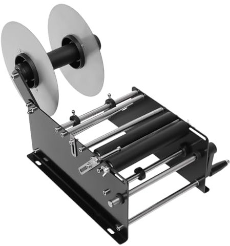 MT-30 Labeling Machine Manual/Semi-Automatic Round Labeling Machine Adjustable Bottle Sticker Label 10-30pcs/min for Round Bottle Food, Chemical, Cosmetics Black