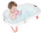 Baignoire Pliable Bébé avec Thermometre Digital,Baignoire Bebe avec Tapis de Bain Baignoire de voyage portable pour bébés et enfants de 0 à 36 mois Newborn Essentials-80 * 50 * 23-rose