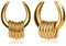 DOEARKO Ohr Flesh Tunnel 1 Paare Tunnel Plugs Ohr Piercing Plug mit Anhänger Double Flared Piercing Schmuck Edelstahl Ohr Expander Ohrplugs für Frauen und Männer（19mm,Gold）