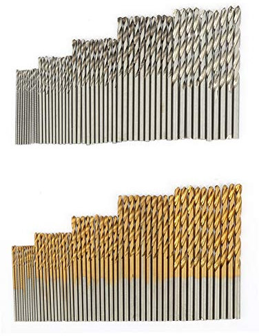 Mavaol 100 Piece HSS Twist Drill Bit Set, Coated, Sturdy, Versatile for Wood, Plastic, Aluminum, for DIY and Home Improvement Projects