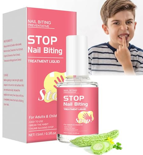 Stop Nägelkauen Für Kinder Und Erwachsene, Stop zu Verhindert Nägelkauen und Daumenlutschen, Natürlicher Anti-Nagelkauen-Lack Gegen (1PC, 15ml)