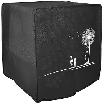 kwmobile Cover Compatible with Ninja MAX PRO (6,2L) Cover - for Air Fryer - Dandelion Love White/Black