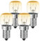 AUAUY 4 Pack Oven Bulb, 15W E14 Salt Lamp Bulb, 300℃ Heat Resistant Incandescent Bulbs, 2700K Warm White, Small Edison Screw Base for Microwave, Fridge, Oven, Salt Lamp, Freezers