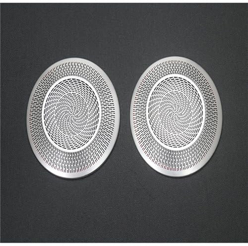 WuYyyyy Auto dekorativen Rahmen Für BMW 1 Series E81 E82 E87 2007-2011,Auto Lautsprecher Lautsprecher Horn Dekoration Abdeckung Verkleidung Aufkleber Interieur.,A-2 pcs Silver