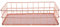 Panier de rangement en fil, panier en maille en métal plateau de bureau pour le bureau de cuisine de la salle de bain (or rose)