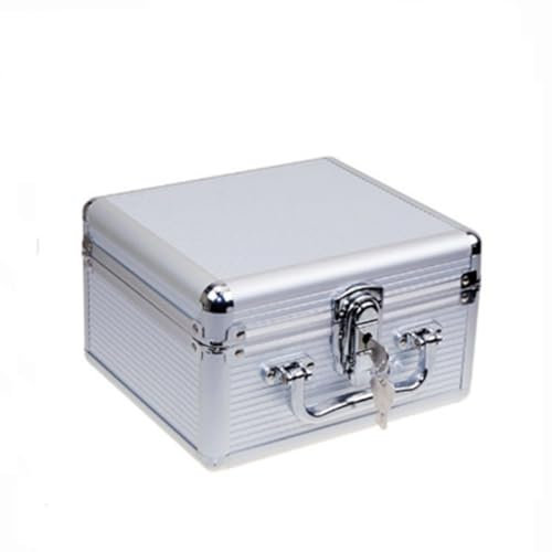 Caja de almacenamiento de aluminio para discos duros de 6.3 cm con protección antihumedad y esponja