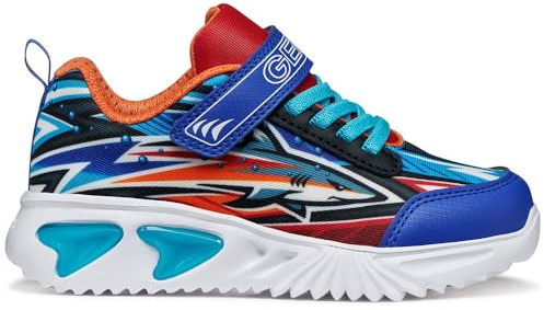 Geox JUNIOR Boy J Assister Boy B Sneakers ROYAL/ORANGE 26_EU