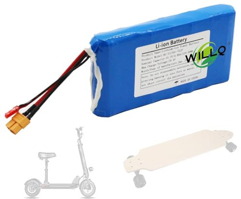 WILLQ 25,2 V 4 Ah 4,5 Ah 5 Ah Hoverboard-Akku, 24 Volt Ersatz-Lithium-Akku, anwendbar für Elektroroller/Balance-Auto/Longboard/Elektrofahrrad,25.2v4000mah