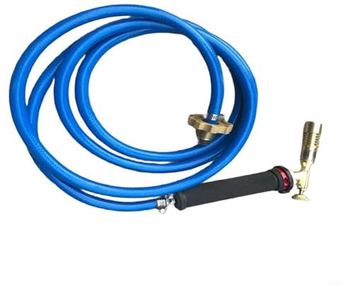Torcia professionale per saldatura a gas in rame con tubo flessibile da 5 m, strumento turbo per saldatura, creazione di gioielli, riparazioni elettroniche, lavori in metallo (A)