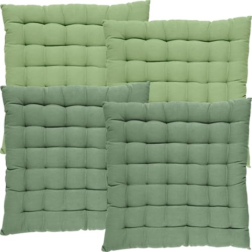 REDBEST Stuhlkissen Tulsa 4er-Pack Pistazie/Salbei Größe 40x40x3 cm