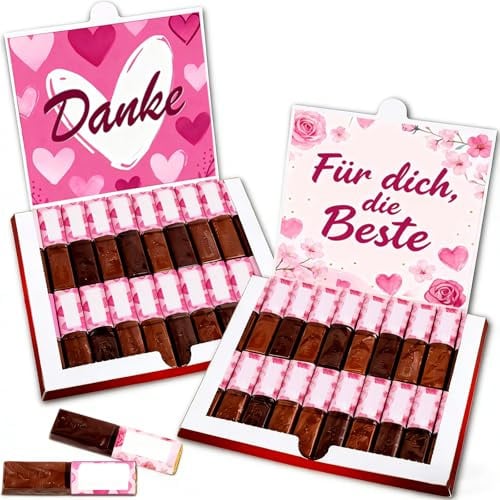 TTNBrizzel 44 Aufkleber für Merci Schokolade Personalisierte Schokolade Sticker Blanko Schokolade Banderole zum Beschriften für 2x Merci SCHOKOLADE 250g Geeignet als Geschenk für Beste Freundin.