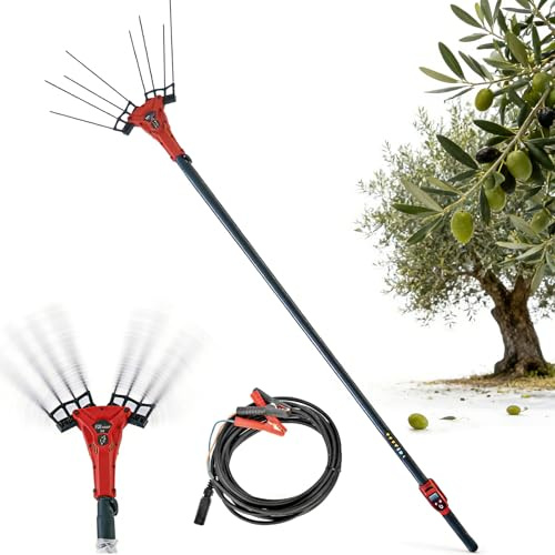 Shaker elettrico per olive, 6500 giri/min, raccoglitore di frutta ad alta quota, macchina a vibrazione portatile per olive, caffè, mandorle, noci, con asta telescopica da 175-270 cm