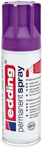 edding 5200 spray permanent - jus de baies mat - 200 ml - peinture acrylique pour peindre ou décorer verre, métal, bois, céramique, plastique, toile - peinture acrylique en aérosol