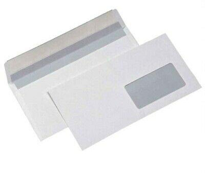 Buste bianche commerciali 11x23cm con finestra 500pz 11 x 23 cm con strip adesivo BLASETTI