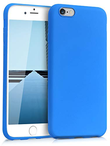 kwmobile Case Compatible with Apple iPhone 6 / 6S Case - Soft Slim Protective TPU Silicone Cover - Neon Blue
