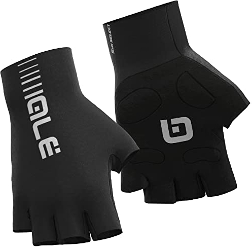 Alé Cycling Unisex Sunselect Crono Sommerhandschuhe, Schwarz/Weiß, S
