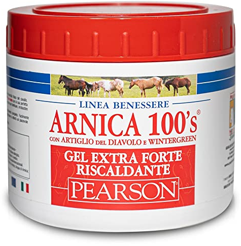 ARNICA 100's® - Arnika für Pferde, Extrastarkes wärmendes Pearson Gel Starke Arnika-Creme mit Teufelskralle und Wintergreen. EntErmüdende und entspannende Salbe (500 ml)