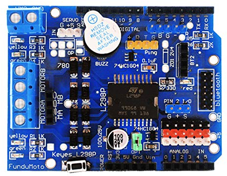 Módulo de controlador de motor Hailege L298P Arduino UNO R3 Shield L298P Blindaje de motor H-Bridge Drive Shield Placa de expansión Controlador de motor paso a paso de CC de alta potencia para Arduino