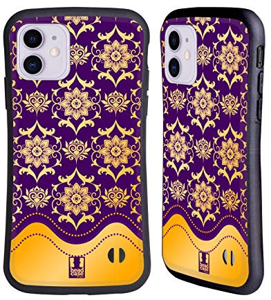 Head Case Designs Violett Modernes Barock Hybride Handyhülle Hülle Huelle kompatibel mit Apple iPhone 11