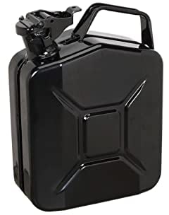 5 Litre Métal Bidon - Noir - Pour Carburant Essence Diesel Etc