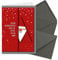 NEUSER PAPIER 20x Weihnachtskarten-Set DIN A6 mit rotem Weihnachtsmann Motiv - Faltkarten mit Umschlägen DIN C6 in Anthrazit (Grau) mit Nassklebung - Weihnachtsgrüße für Firmen und Privat
