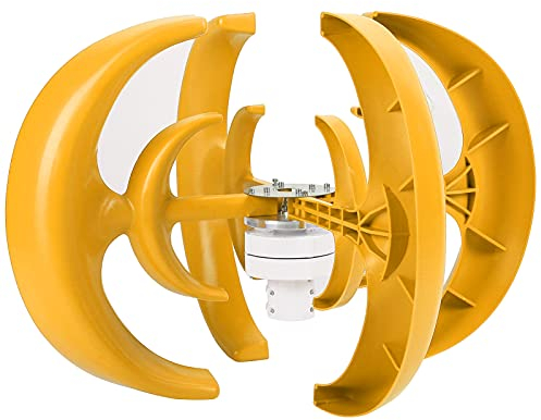 Windturbinen-Generator-Kit Kraftausrüstung Dynamo 400W 4-Blatt-Windturbinenmotor mit Laderegler Stromerzeugungs-Kit für Hausboot Industrial Energy Yellow(48v),Dynamo
