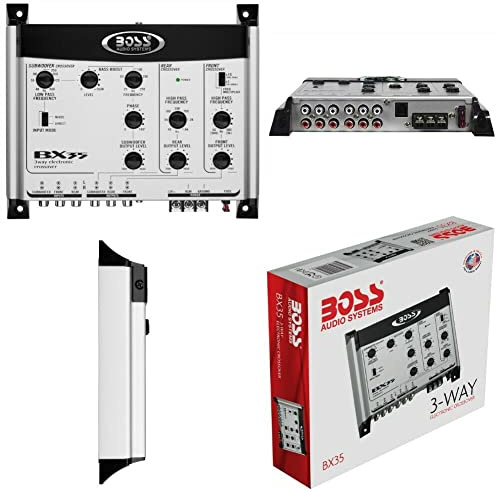 1 Crossover Compatible con Boss Audio Systems BX35 Ecualizador electrónico 3 vías 3 Salidas Front/Rear/subwoofer multiplicador de frecuencia, 1 Pieza