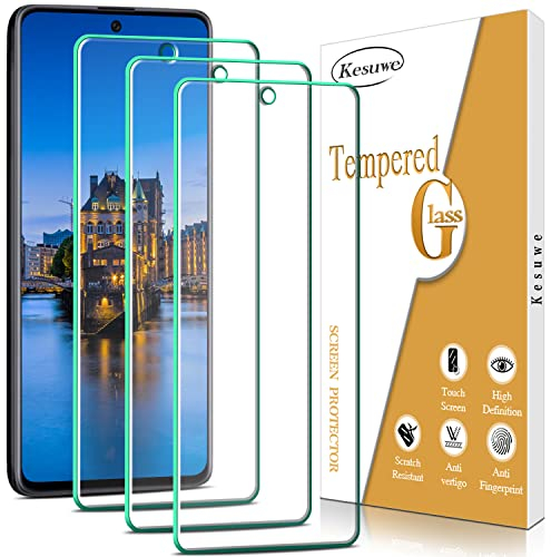 Kesuwe [3 Stück] Schutzglas für Samsung Galaxy A51, Galaxy A51 5G, Galaxy A51 5G UW - Anti-Kratzen, Blasenfrei, 9H Härte Schutzfolie, Hülle Freundlich, Einfache Installation