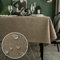 Yeahshion Rechteckige Mokkafarbene Schmutzabweisende Tischdecke 140 x 240 cm, Polyester-Leinen-Effekt, wasserdichte Tischdecke für Tisch, Esszimmer, Restaurantschutz (Mokka, 140 x 240 cm)
