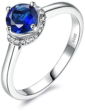 Musihy Ring 925 Damen, Ring Jewelry V Förmiger Runder Zirkonia Silber Ringgröße 57 (18.1)