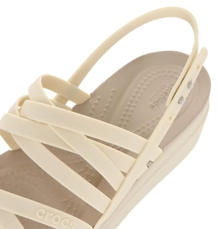 Crocs Donna Brooklyn Strappy Low Wedge Sandalo, Bone, 42/43 EU