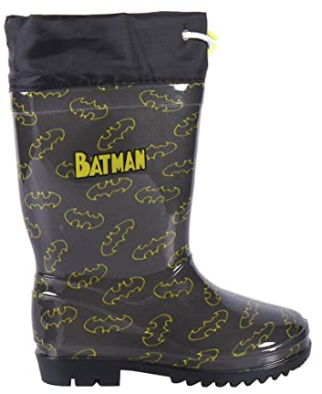 CERDÁ LIFE'S LITTLE MOMENTS Stivali Bambino Batman con Stopper Regolatore per Maggiore Regolabilità e Ridurre al Minimo l'Ingresso di Acqua, Gomma, Grigio, 30 EU