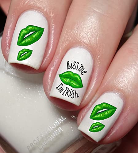 Irish Kiss Nail Art Decal Sticker