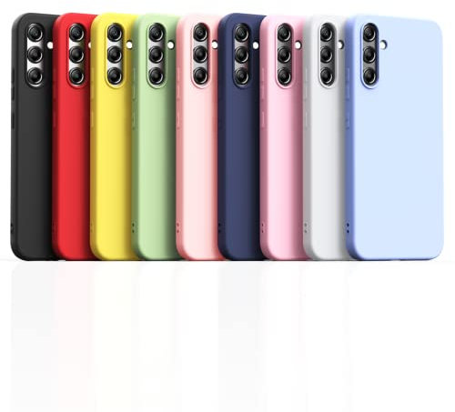 Oududianzi - 9 Pièces Coque pour Samsung Galaxy A54 5G, Coque en Silicone TPU Souple Mince et léger, Anti-Rayures Anti-Collision Case de Protection en Caoutchouc Souple - [9 Couleurs]