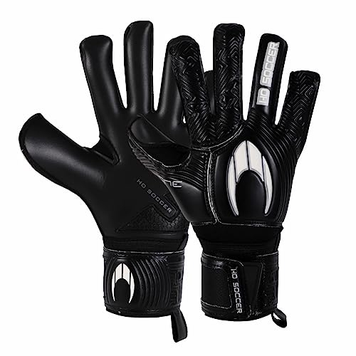 HO Soccer Ultimate One Negative Blackout Torwarthandschuhe, Unisex, Erwachsene, Schwarz/Silber, 10,5