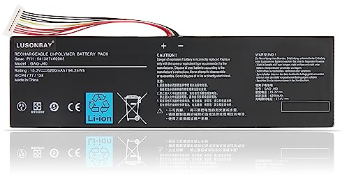 LUSONBAY GAG-J40 Ersatz Laptop Akku für Gigabyte Aero 15 14 V7 14-W-CF2 14-P64WV6 P64Wv7-De325Tb 541387460003 4ICP4/77/128 15.2V 94.24Wh