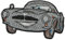 alles-meine.de GmbH Bügelbild - Cars - Finn Mc Missile BMW 507-7,7 cm * 4,6 cm - Aufnäher Applikation Auto McQueen Nascar Rennauto Lightning Mc Queen McMissile