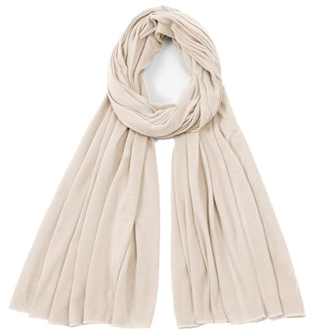 Van Der Rich ® - Einfarbiger Schal Weiche Stola 68cm*170cm - Damen (Beige46)
