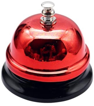 yuwqqoajv Campana per Servizio Ristorante Suono Chiaro Ampia Applicazione Campana per Reception Durevole per Cucina Campana per Servizio tavola in Campana da Tavolo, Rosso