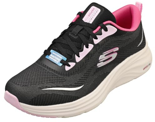Skechers Vapor Foam Smooth RideSneaker für Damen, Schwarzer Strick, Multi-Besatz, 39 EU