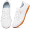 Geweo Barfußschuhe Sneaker Breite Walking Schuhe Barfuss Damen Herren Trail Laufschuhe Minimalistische Fitness Knit Unisex Weit rutschfest Zehenschuhe Zero Drop Solhe Freizeit Weiß Braune 44EU