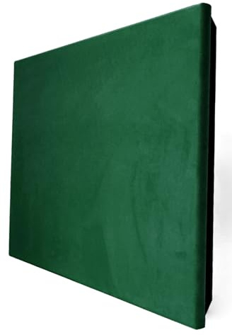 2er-Pack – Akustik-Samtstoffpaneel CINEMATIC mit Befestigungsset | Dekorative Schallabsorber-Paneel | Schalldämmung - Akustikoptimierung | Farbe: [Panel 50x50x5cm | Grün]